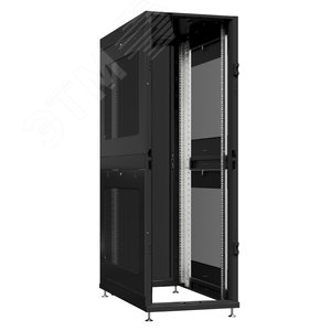 Шкаф серверный 24U 600х1200 передняя дверь: без. задняя дверь: одностворчатая глухой металл IP51. боковые панели: перфорированные. цвет: черный RAL9005 