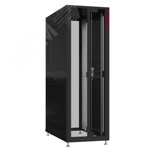 Шкаф серверный 48U 600х1200 передняя дверь: двустворчатая перфорированная IP20. задняя дверь: без. боковые панели: глухой металл. цвет: черный RAL9005 