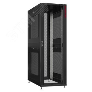 Шкаф серверный 48U 600х1200 передняя дверь: одностворчатая перфорированная IP20. задняя дверь: двустворчатая перфорированная IP20. боковые панели: перфорированные. цвет: черный RAL9005 
