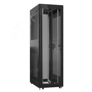 Шкаф серверный 42U 800х1200 передняя дверь: двустворчатая перфорированная IP20. задняя дверь: двустворчатая глухой металл IP51. боковые панели: перфорированные. цвет: черный RAL9005  EX 8242.9452 SYSMATRIX