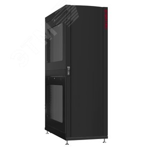 Шкаф серверный 45U 800х1200 передняя дверь: одностворчатая глухой металл IP51. задняя дверь: без. боковые панели: перфорированные. цвет: черный RAL9005 