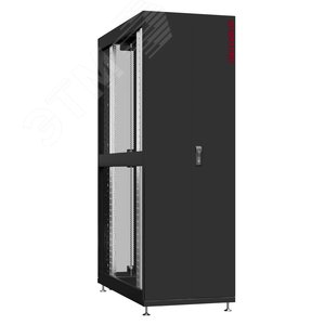 Шкаф серверный 48U 600х1200 передняя дверь: двустворчатая глухой металл IP51. задняя дверь: двустворчатая перфорированная IP20. боковые панели: без. цвет: черный RAL9005 