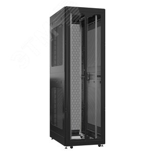 Шкаф серверный 52U 800х1000 передняя дверь: двустворчатая перфорированная IP20. задняя дверь: двустворчатая перфорированная IP20. боковые панели: перфорированные. цвет: черный RAL9005 