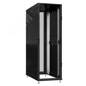Шкаф серверный 24U 600х1200 передняя дверь: без. задняя дверь: одностворчатая перфорированная IP20. боковые панели: глухой металл. цвет: черный RAL9005 