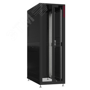 Шкаф серверный 48U 600х1200 передняя дверь: двустворчатая перфорированная IP20. задняя дверь: одностворчатая глухой металл IP51. боковые панели: глухой металл. цвет: черный RAL9005 