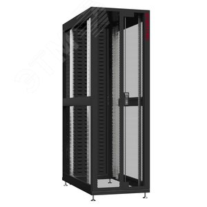 Шкаф серверный 42U 800х1200 передняя дверь: двустворчатая перфорированная IP20. задняя дверь: протект IP41. боковые панели: без. цвет: черный RAL9005 