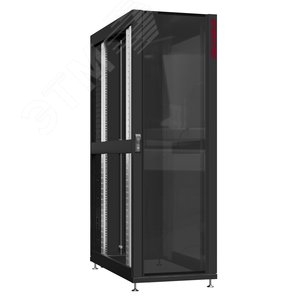 Шкаф серверный 24U 600х1200 передняя дверь: стекло IP41. задняя дверь: двустворчатая глухой металл IP51. боковые панели: без. цвет: черный RAL9005 