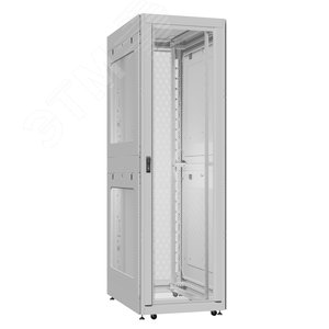 Шкаф серверный 52U 800х1000 передняя дверь: двустворчатая глухой металл IP51. задняя дверь: двустворчатая перфорированная IP20. боковые панели: перфорированные. цвет: серый RAL7035 