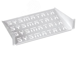 Изображение товара Полка 19' консольная перфорированная 2U глубина 400 мм. цвет серый (RAL 7035) (шт)