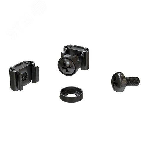 Изображение товара Набор крепежный винт М6х16. гайка М6. пластиковая шайба М6 для 19'' оборудования ( 50 шт) (18629s) (компл)