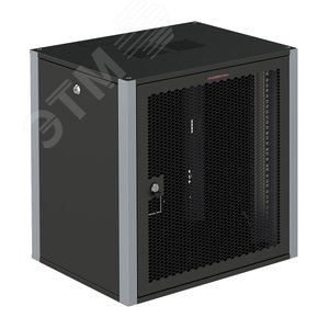 Изображение товара Шкаф телекоммуникационный настенный 19' 18U дверь перфорированная IP20. 600x600x852mm(ШхГхВ) цвет черный(RAL 9004/RAL7000) (шт)