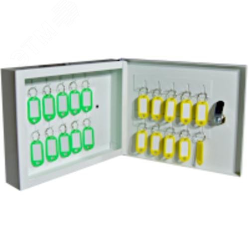 Изображение товара К-20 Настенная металлическая ключница на 20 ключей, белая (шт)