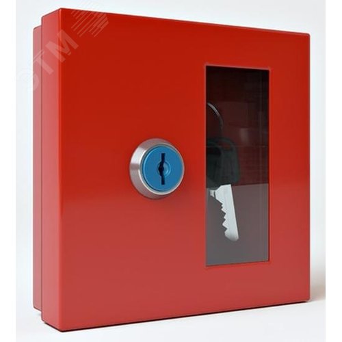 Изображение товара Ключница металлическая настенная на 1 ключ К-01, красная (шт)