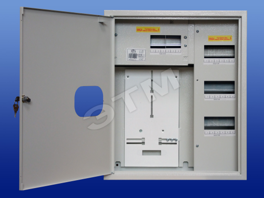 Щит учетно-распределительный навесной ЩУРн-3/24зо IP31 с замком с окном ...