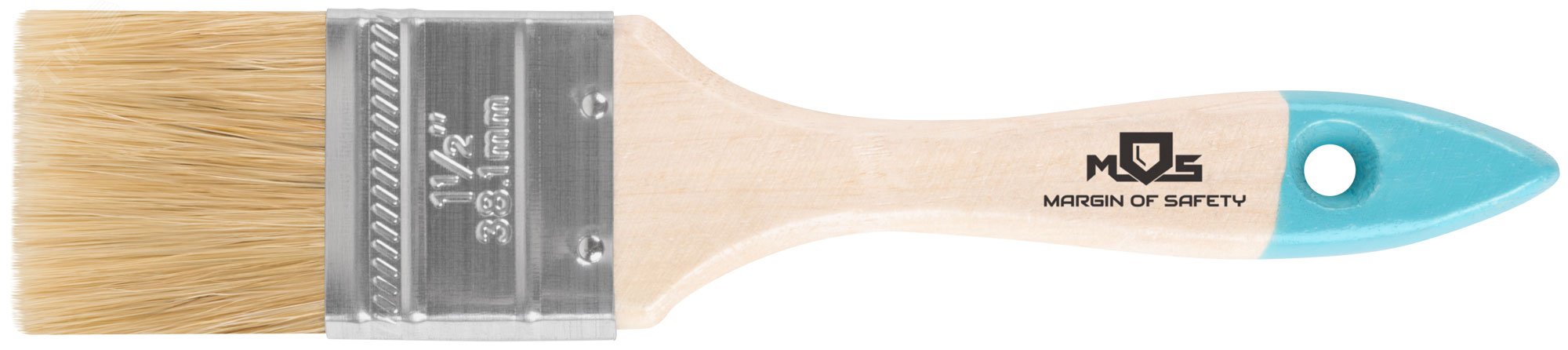 Изображение товара Кисть флейцевая натуральная щетина 38 мм деревянная ручка серия БАЗИС Изображение товара Кисть флейцевая натуральная щетина 38 мм деревянная ручка серия БАЗИС