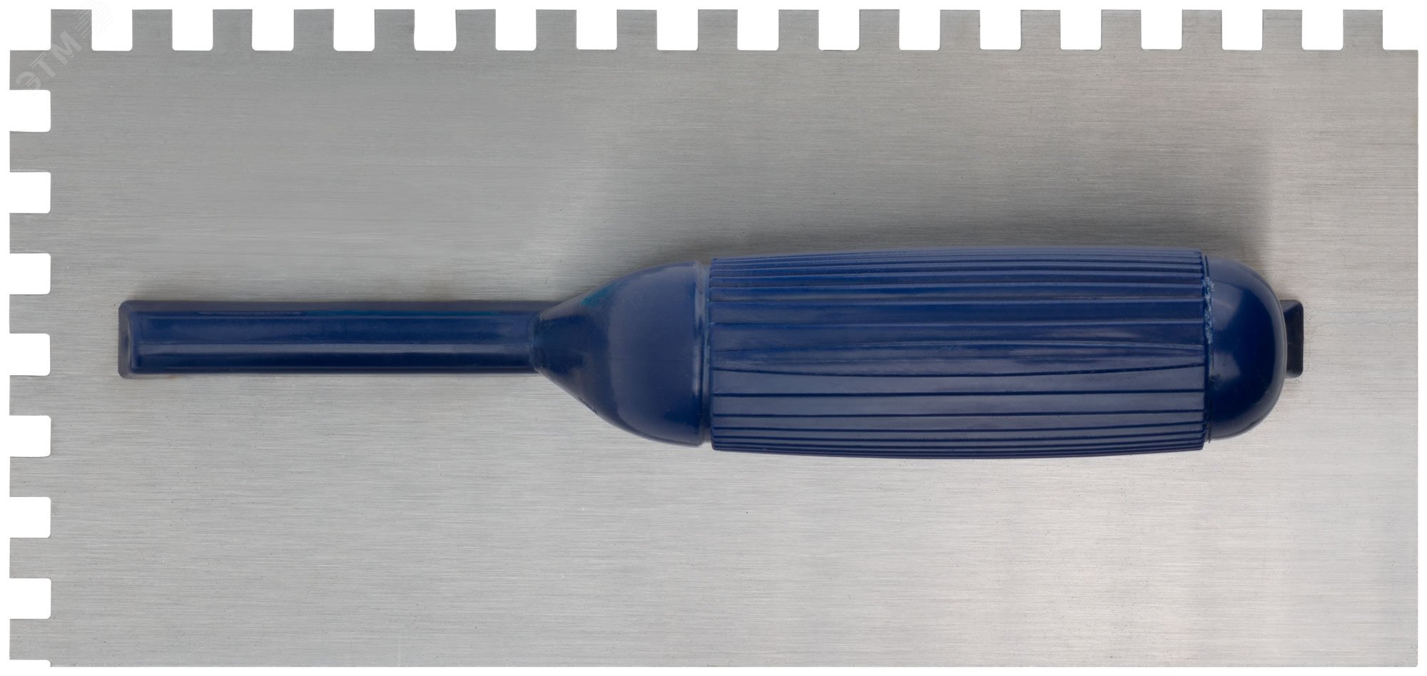 Гладилка стальная, пластиковая ручка 280х130 мм, зубчатая, зуб 8х8 мм 05118М MOS - превью 4