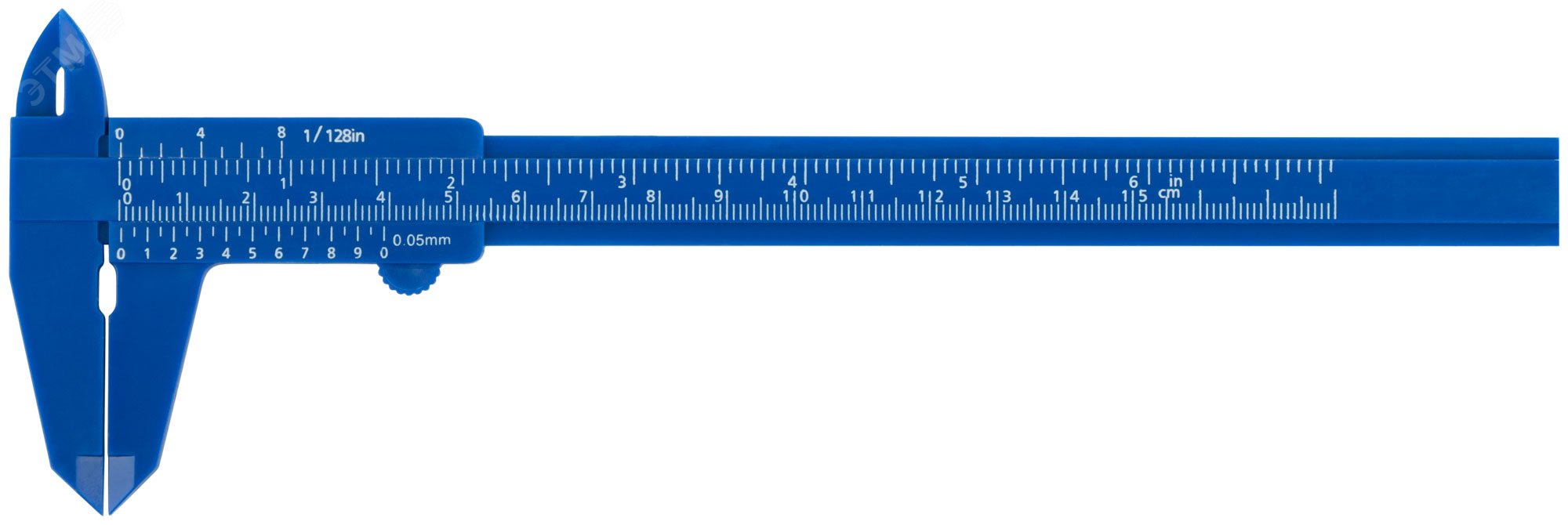 Изображение товара Пластиковый штангенциркуль MOS 150 мм точность 0,2 мм разметочный