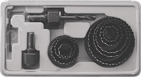 Изображение товара Пилы круговые набор 8 шт (19, 22, 28, 32, 38, 44, 51, 64 мм) в кейсе (шт)