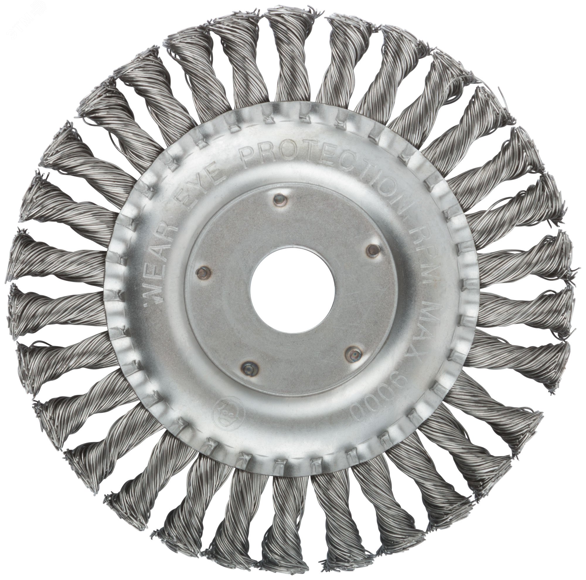 Кордщетка, тип ''колесо'', посадочный диаметр 22.2 мм, стальная витая проволока 150 мм 38931М MOS - превью 2