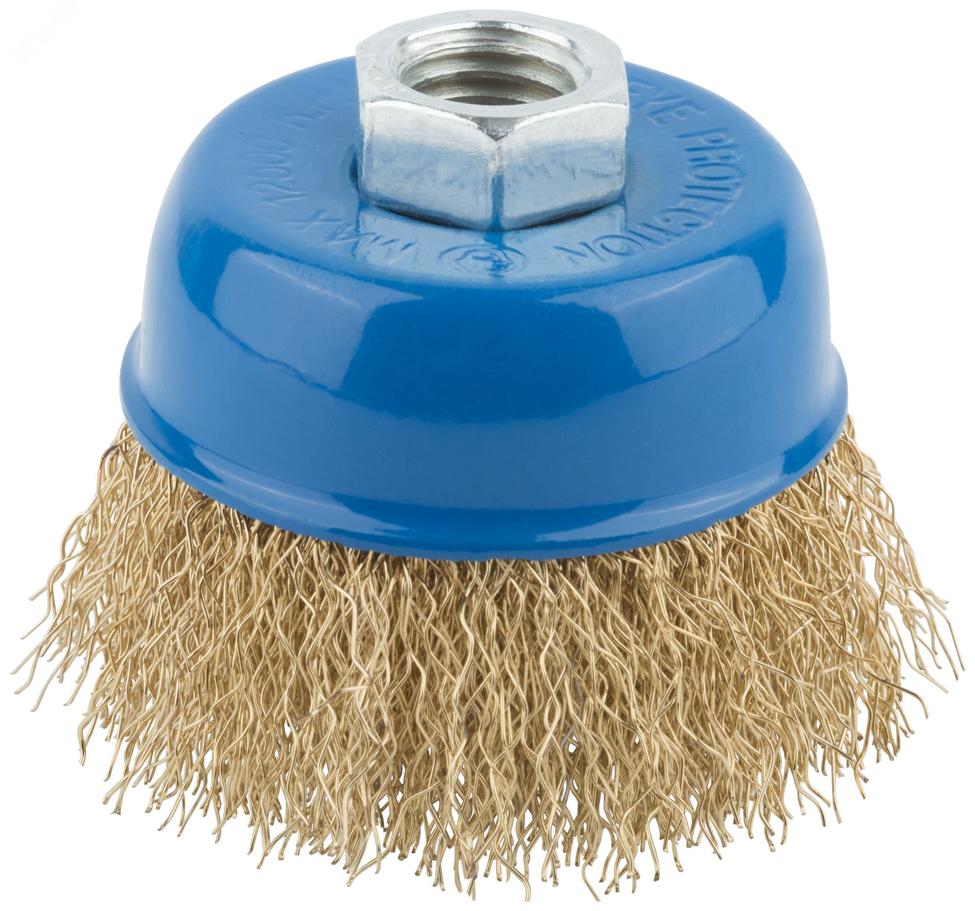 Изображение товара Корщетка М14 65 мм стальная латунная волнистая для УШМ MOS