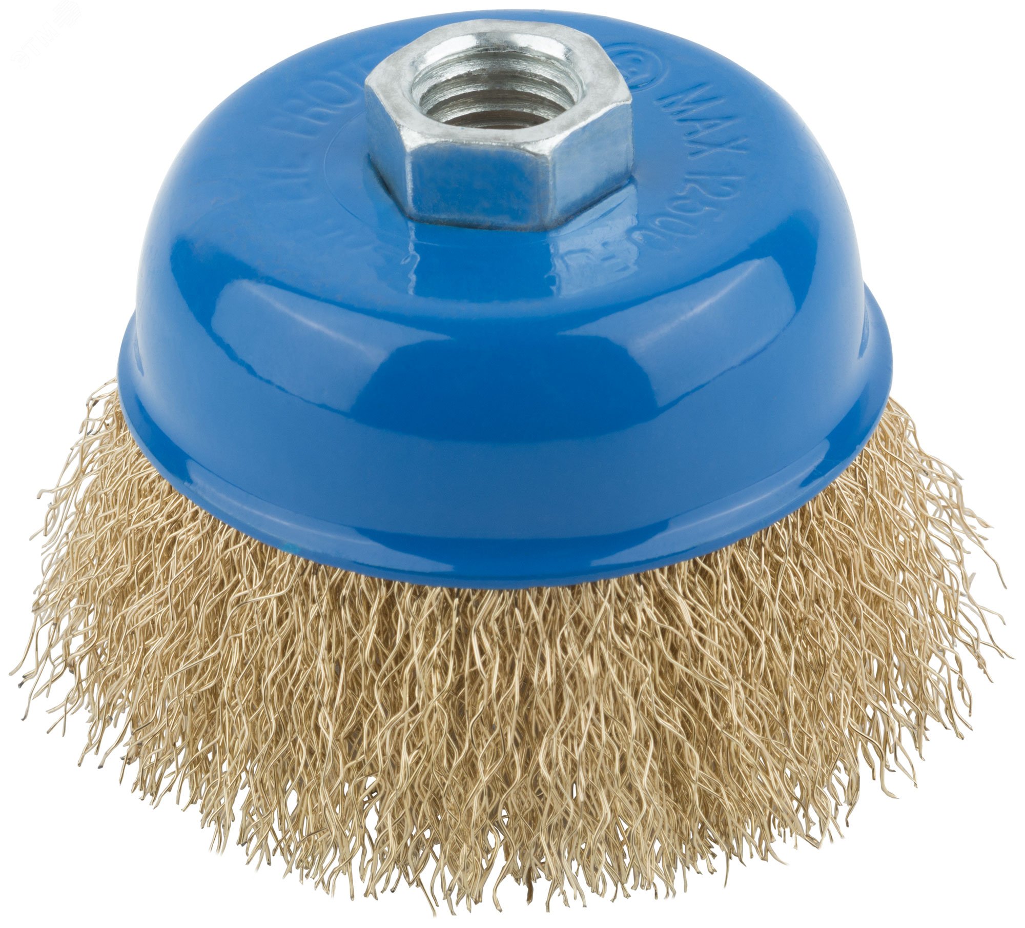 Изображение товара Кордщетка чашка М14 стальная латунная волнистая 75 мм MOS Изображение товара Кордщетка чашка М14 стальная латунная волнистая 75 мм MOS