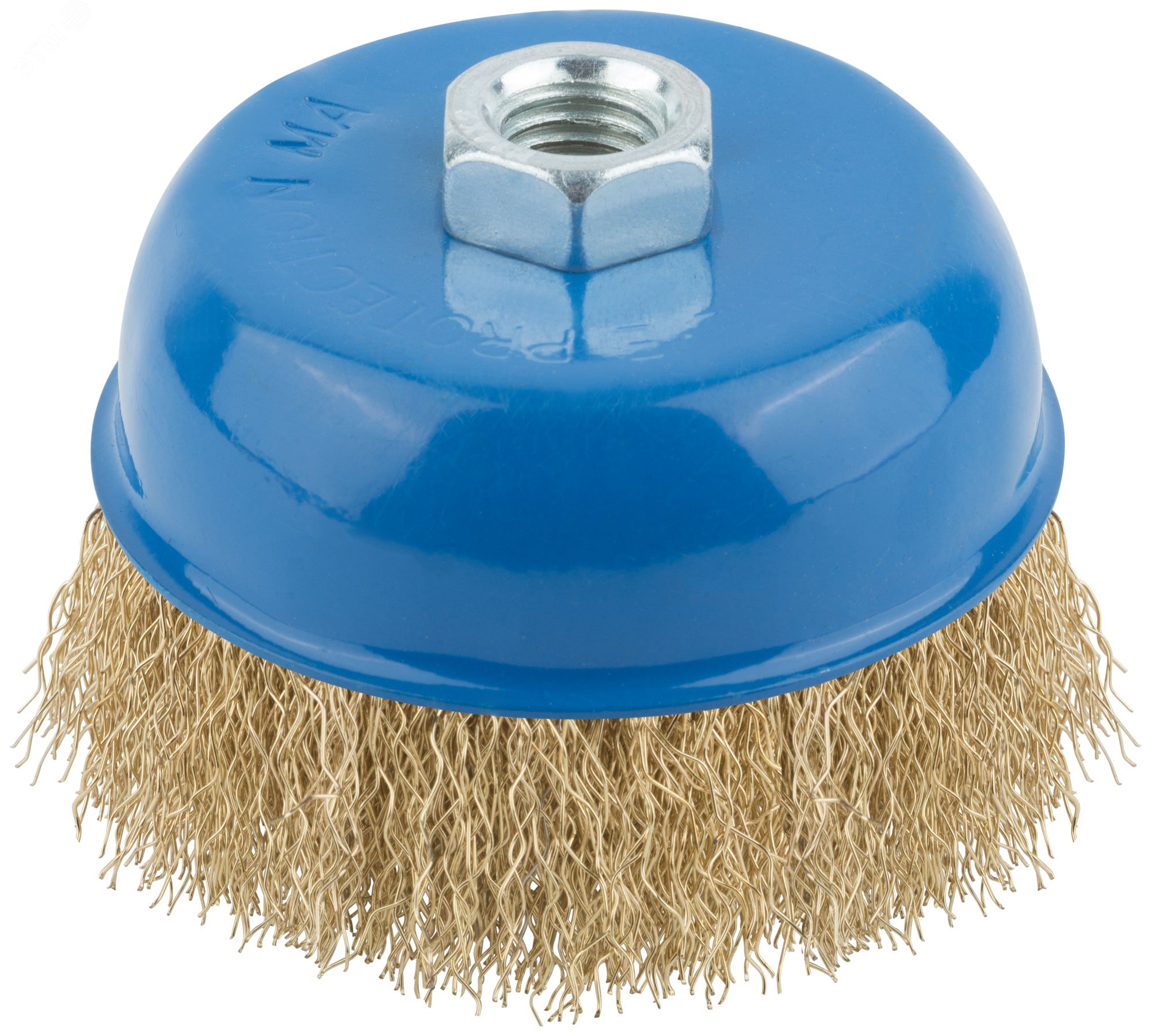 Изображение товара Кордщетка чашка для УШМ диаметр 100 мм латунь М14 сталь