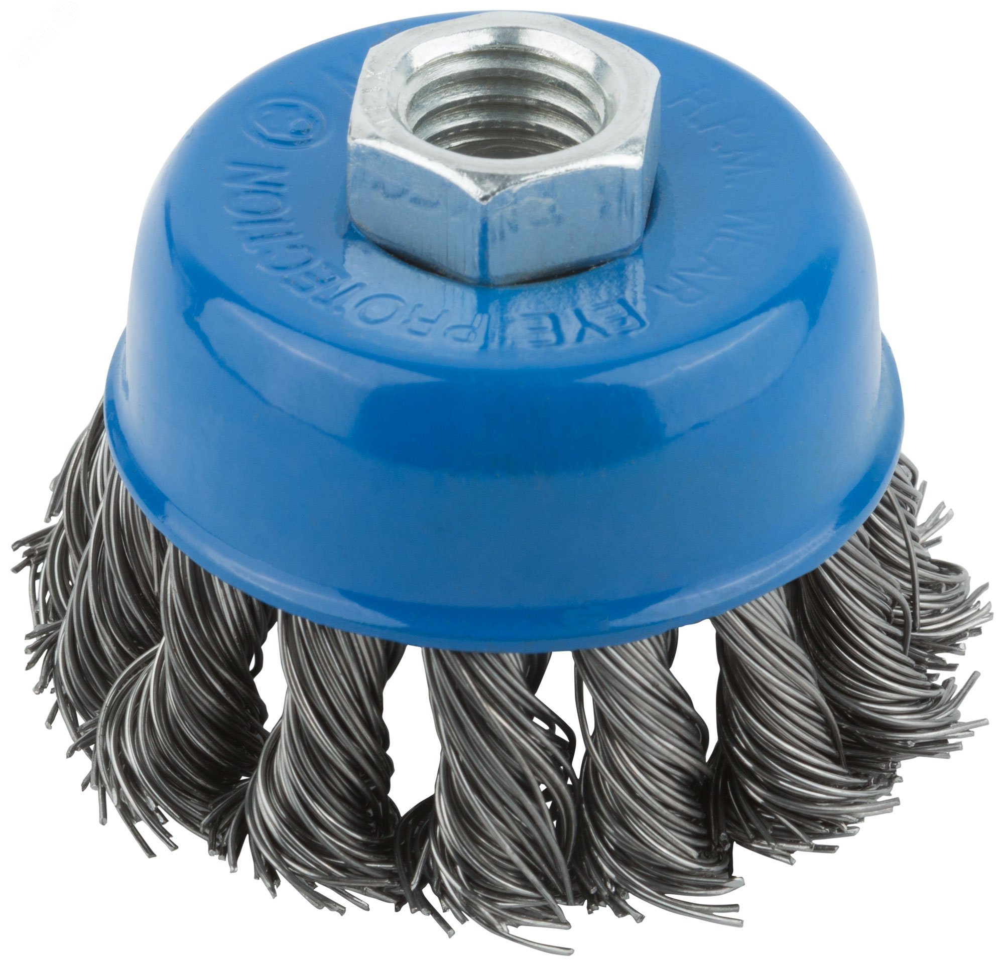 Изображение товара Корщетка для УШМ 65 мм со съемной гайкой М14 стальная витая проволока