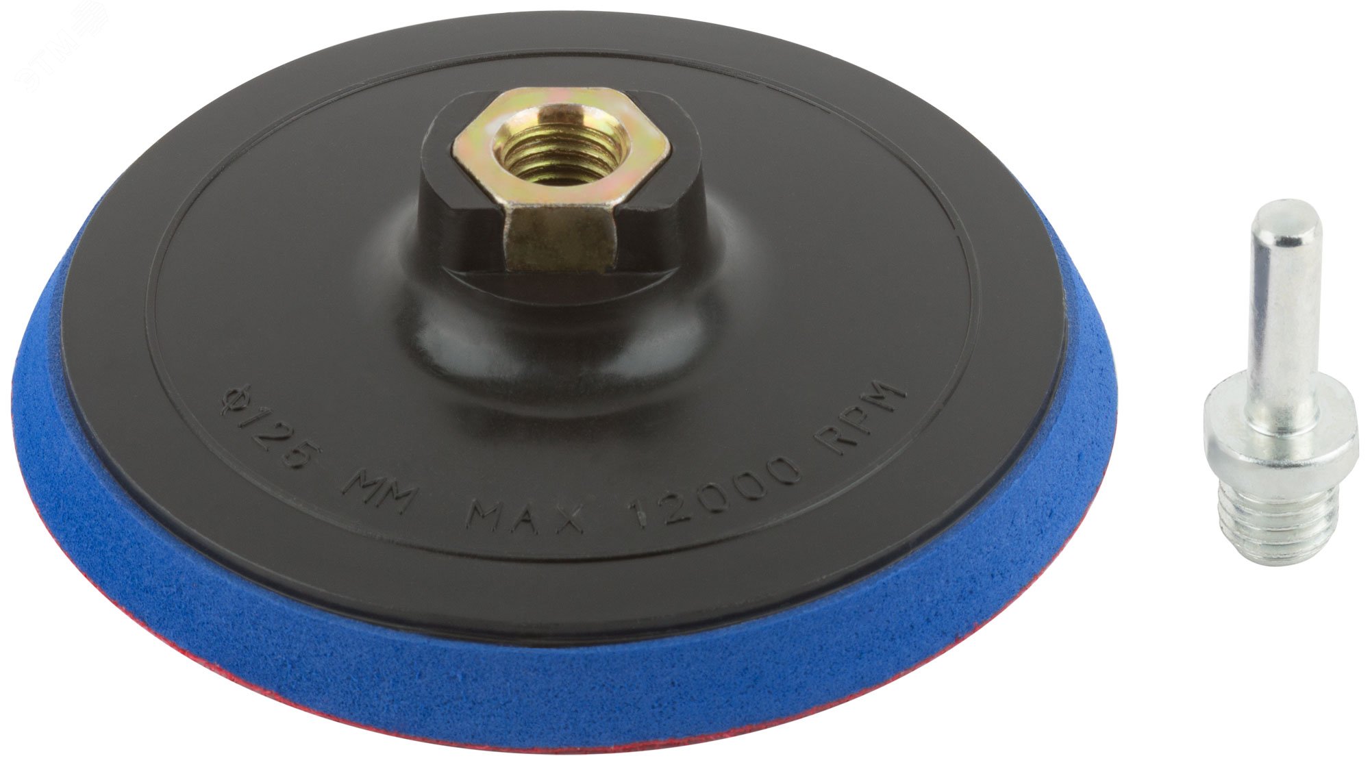 Изображение товара Диск шлифовальный с липучкой MOS 125x10 мм с гайкой М14