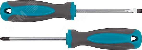 Изображение товара Отвертка, CrV сталь, прорезиненная ручка PH1X100 мм (шт)