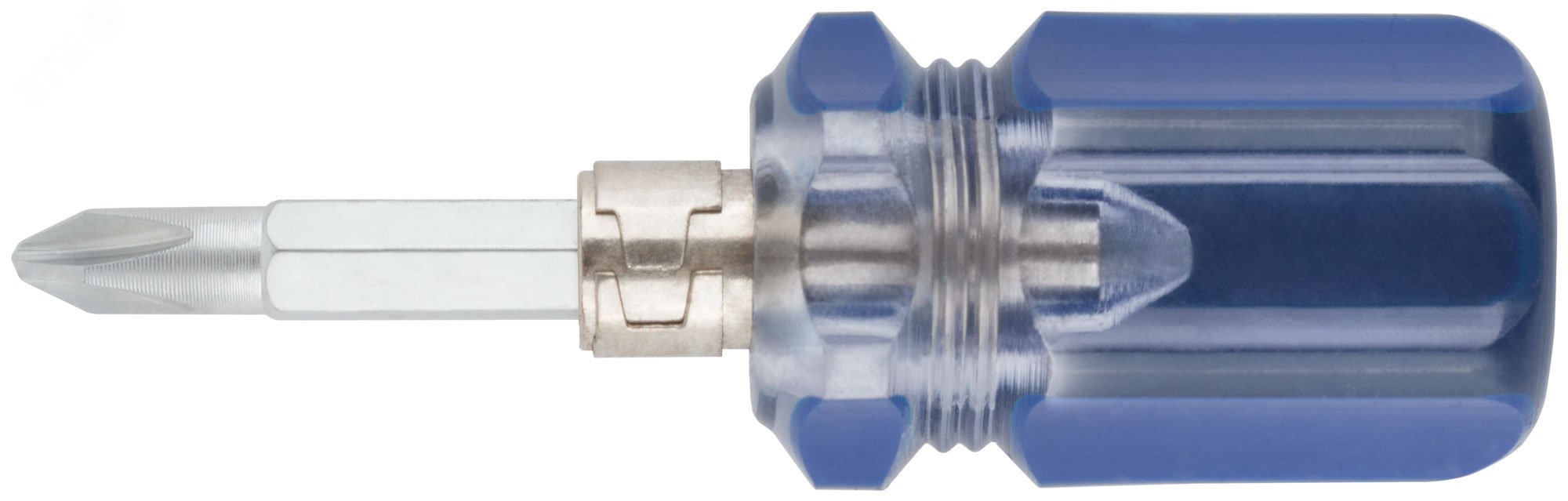 Изображение товара Отвертка с переставным жалом 6x32 мм PH2/SL6 пластиковая ручка Синий