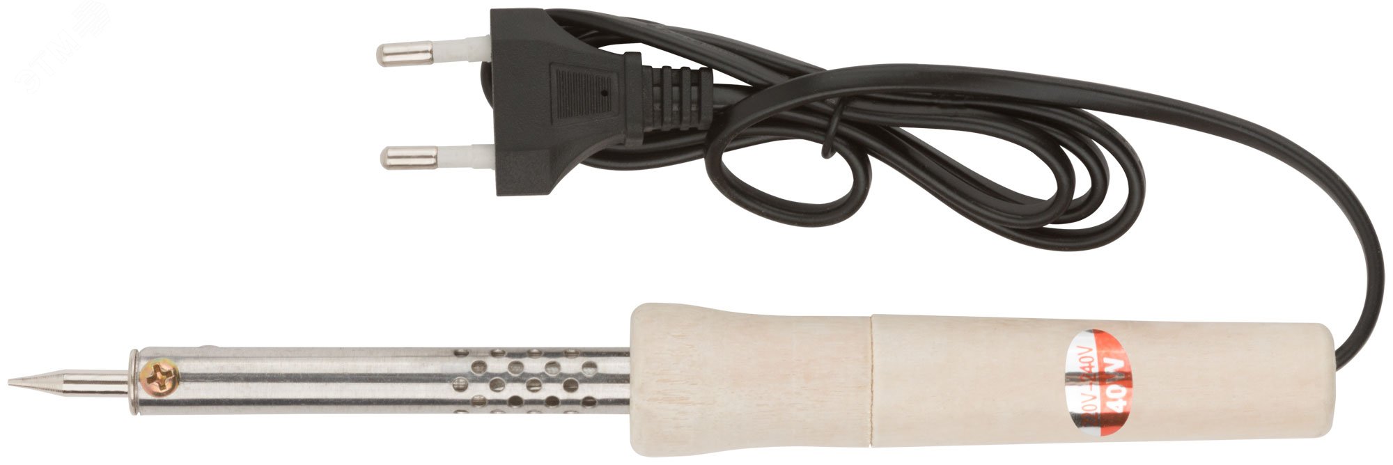 Изображение товара Паяльник с деревянной ручкой 40 Вт MOS для пайки электроники и электрики