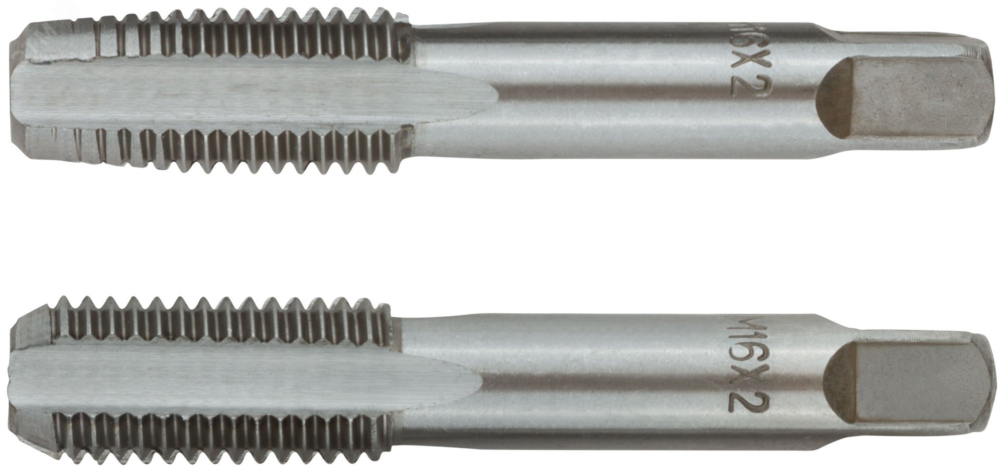 Изображение товара Набор метчиков ручных MOS M16x2.0 мм 2 шт из инструментальной стали