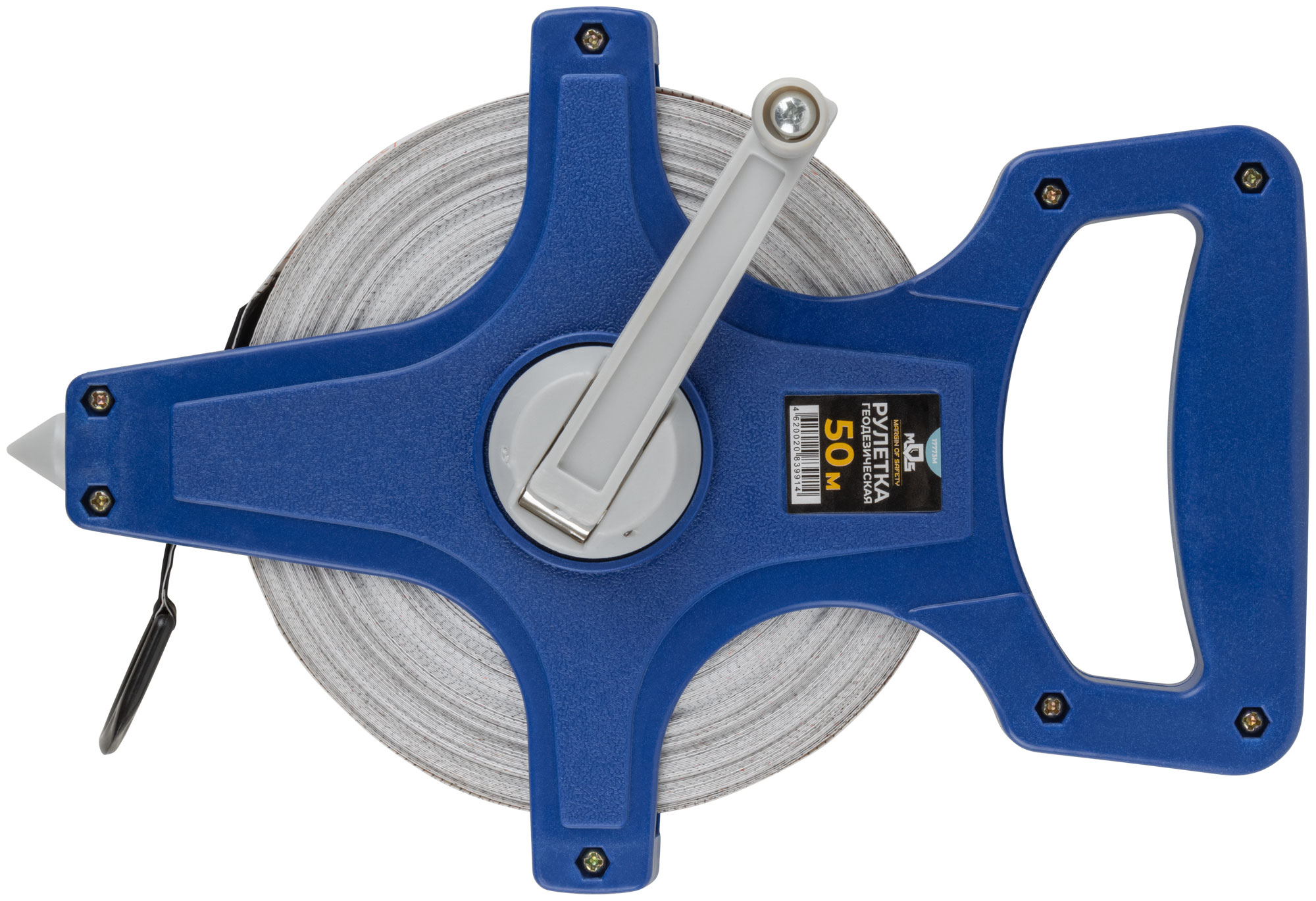 Рулетка геодезическая, открытый корпус, фибергласовая лента 50 м