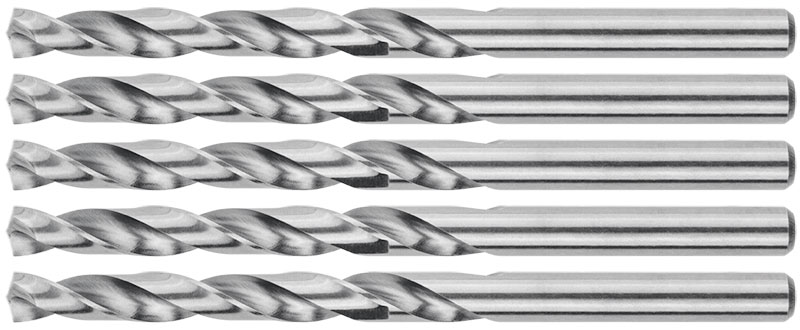 Сверла по металлу HSS шлифованные, угол заточки 135град, 5,5X93 мм (5 шт.)