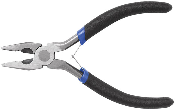 Плоскогубцы комбинированные ''мини'', синие ручки 130 мм