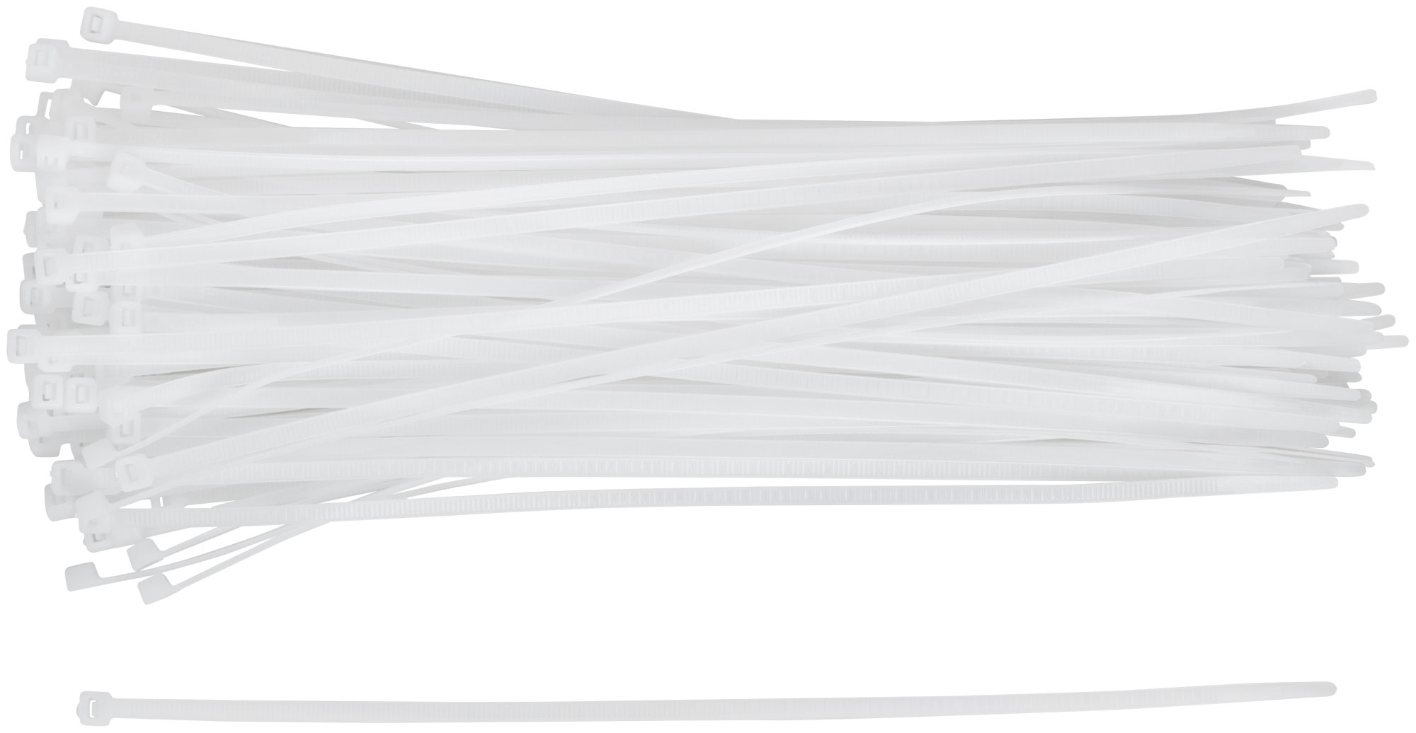 Хомуты нейлоновые для проводов, белые 100 шт., 4,8х300 мм