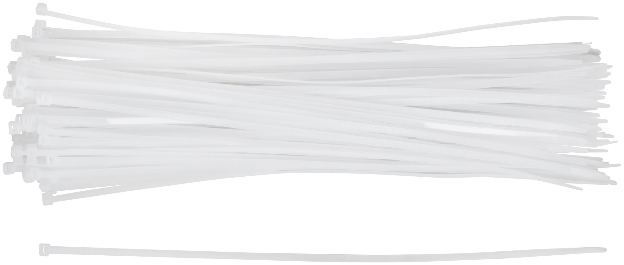 Хомуты нейлоновые для проводов, белые 100 шт., 4,8х400 мм