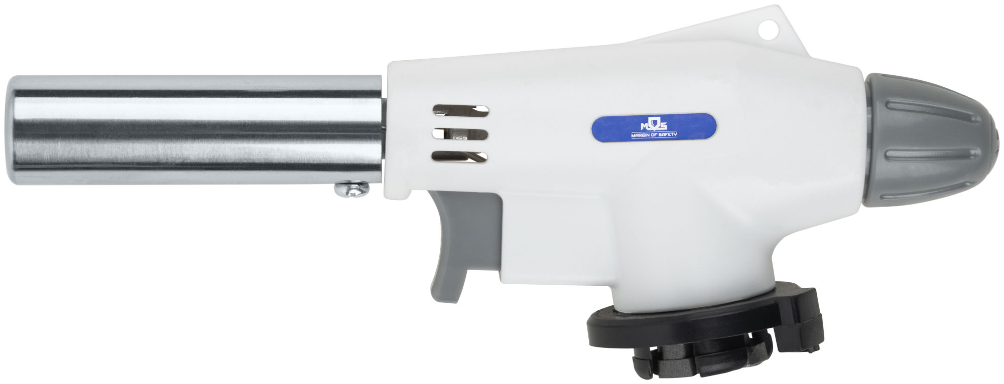 Горелка газовая на цанговый баллон, пласт.корпус, с пьезоподжигом, сопло 19 мм