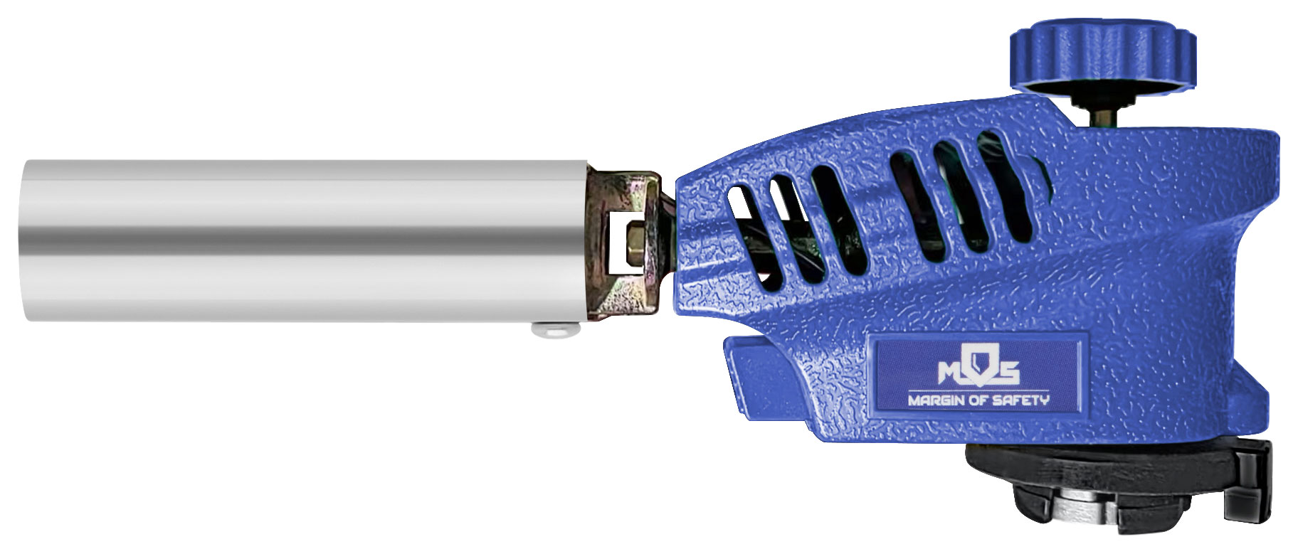 Горелка газовая на цанговый баллон, пласт.корпус, с пьезоподжигом, сопло 22 мм