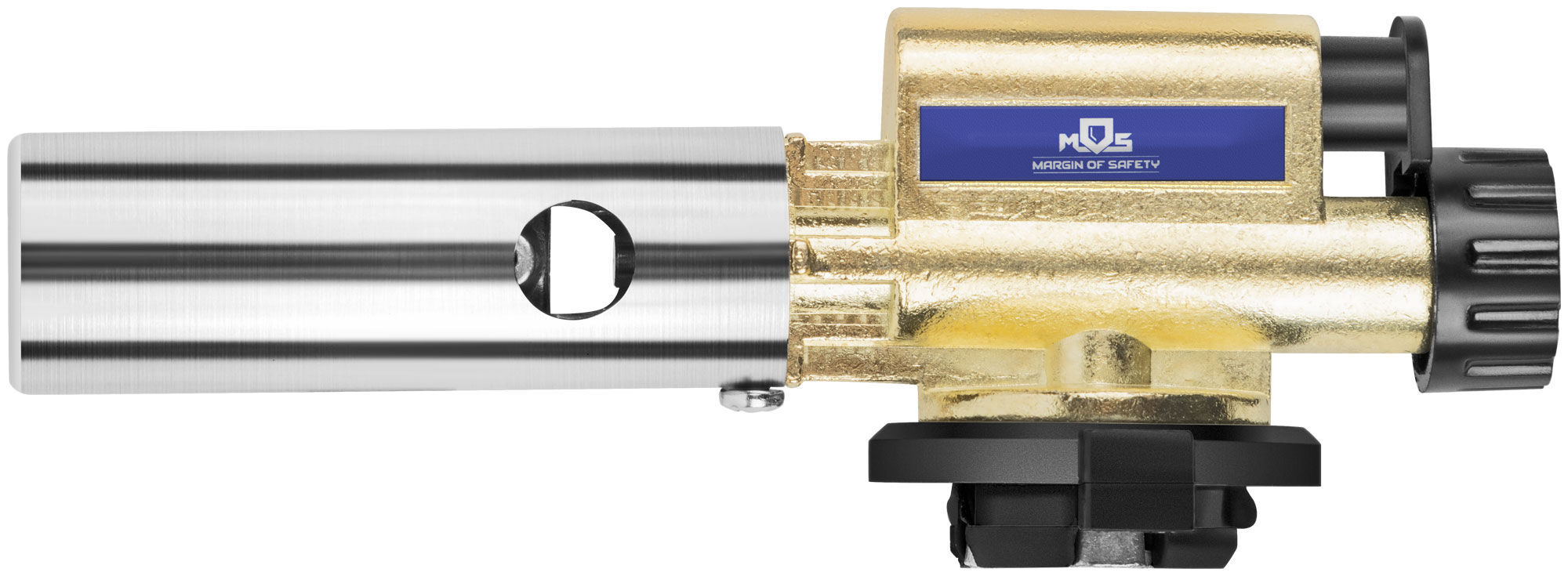 Горелка газовая на цанговый баллон, мет.корпус, с пьезоподжигом, керамич.изолятор, сопло 22 мм