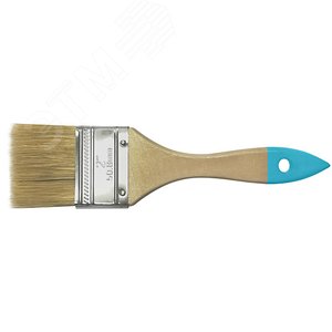 Кисть флейцевая, натур. cветлая щетина, деревянная ручка 1.5'' (38 мм)