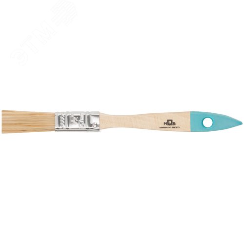 Изображение товара Кисть флейцевая, натур. cветлая щетина, деревянная ручка 1/2'' (13 мм) (шт)