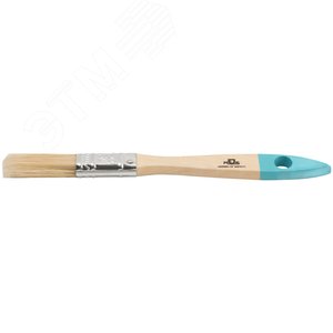 Кисть флейцевая, натур. cветлая щетина, деревянная ручка 1/2'' (13 мм) - фото 4