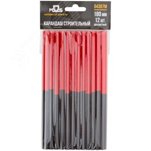 Карандаши строительные, 180 мм, 12 шт, 2-х цветные - фото 3