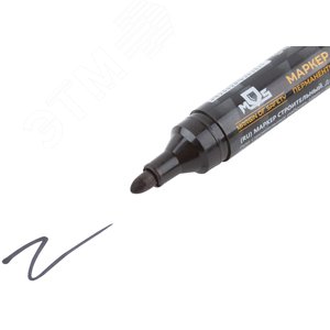 Маркер перманентный строительный, черный - фото 4