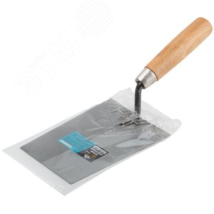 Кельма отделочная, инструментальная сталь, деревянная ручка 160 мм - фото 3