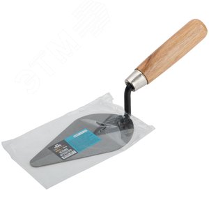 Кельма штукатура, инструментальная сталь, деревянная ручка 150 мм - фото 3