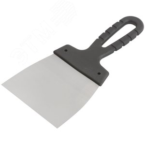 Шпатель, лезвие нержавеющая сталь, пластиковая ручка 100 мм - фото 2