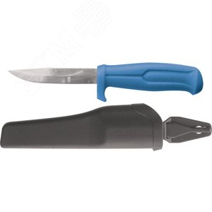 Нож строительный, нержавеющая сталь, пластиковая ручка, лезвие 100 мм 10606М MOS
