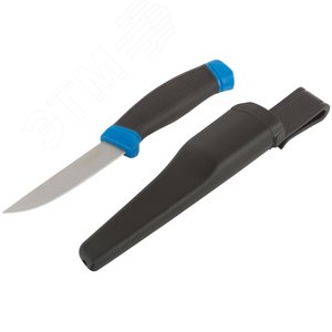 Нож строительный, нержавеющая сталь, прорезиненная ручка, лезвие 100 мм 10610М MOS - 2